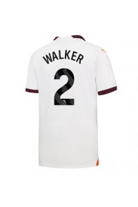 Manchester City Kyle Walker #2 Jalkapallovaatteet Vieraspaita 2023-24 Lyhythihainen
